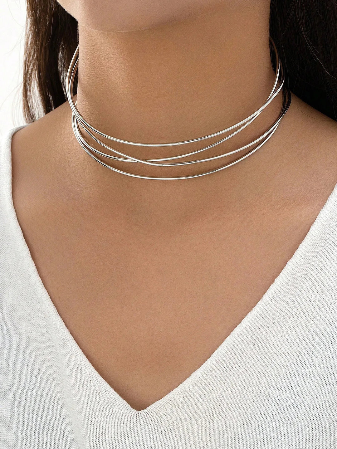 Lustre Arc Choker Necklace