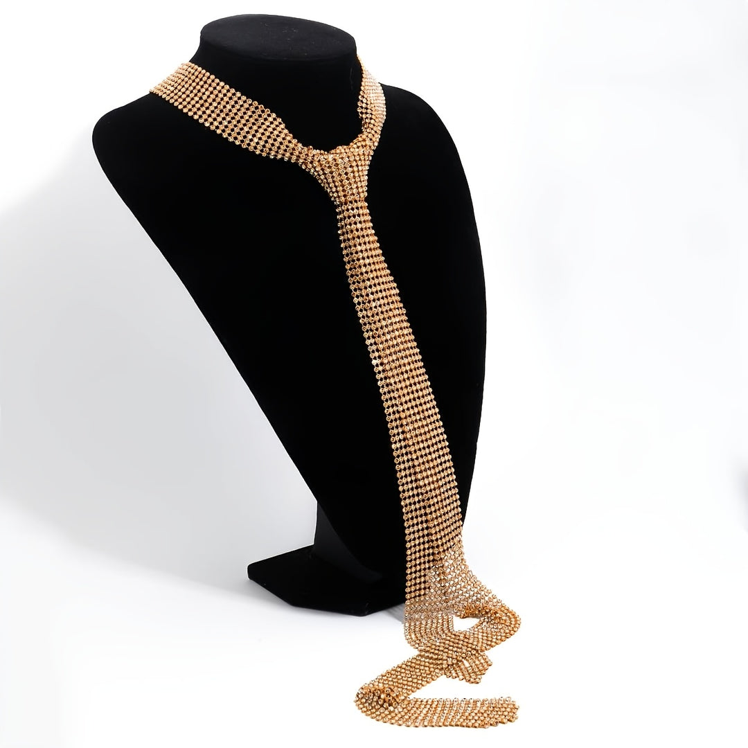 All That Glitter Tie Necklace