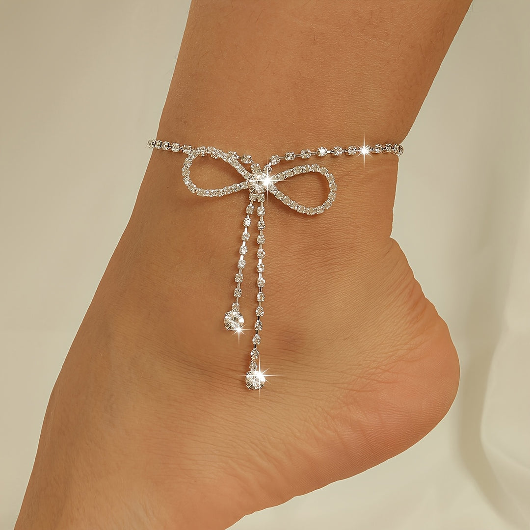 Crystal Bow Anklet