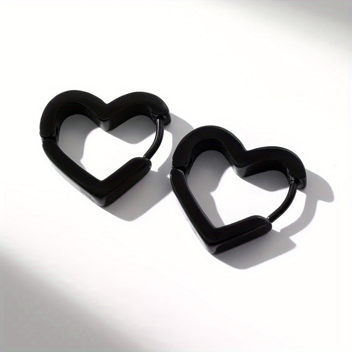 Open Heart Hoop Earrings