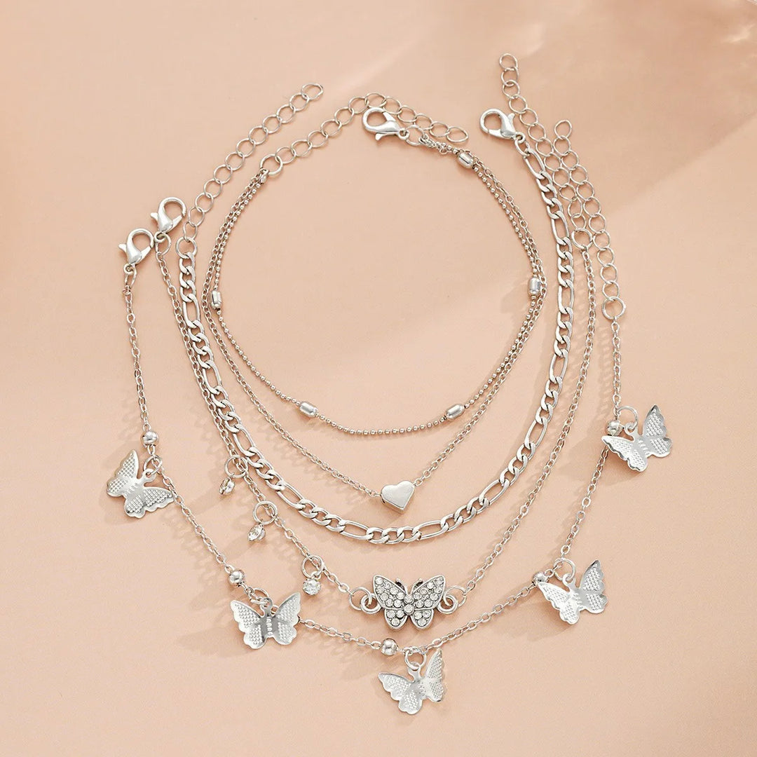 Papillon Anklet Stack
