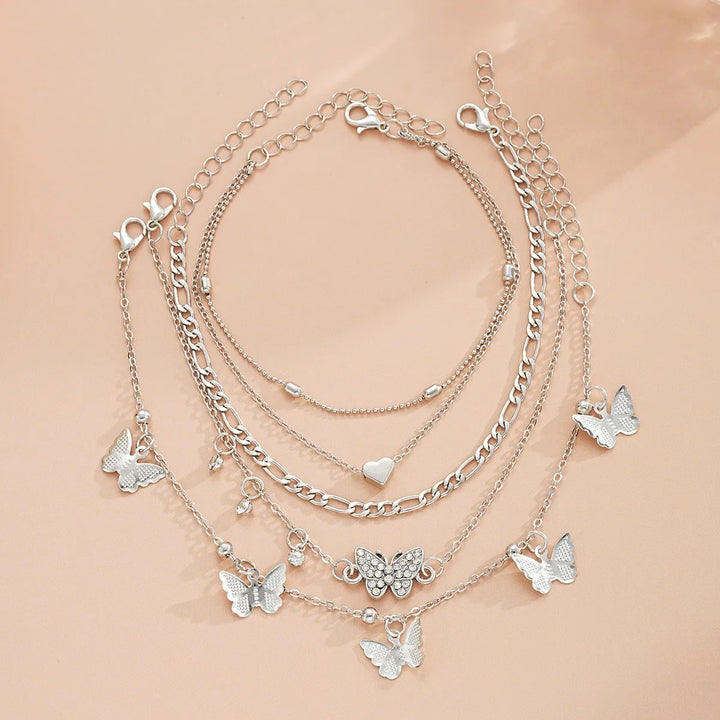 Papillon Anklet Stack