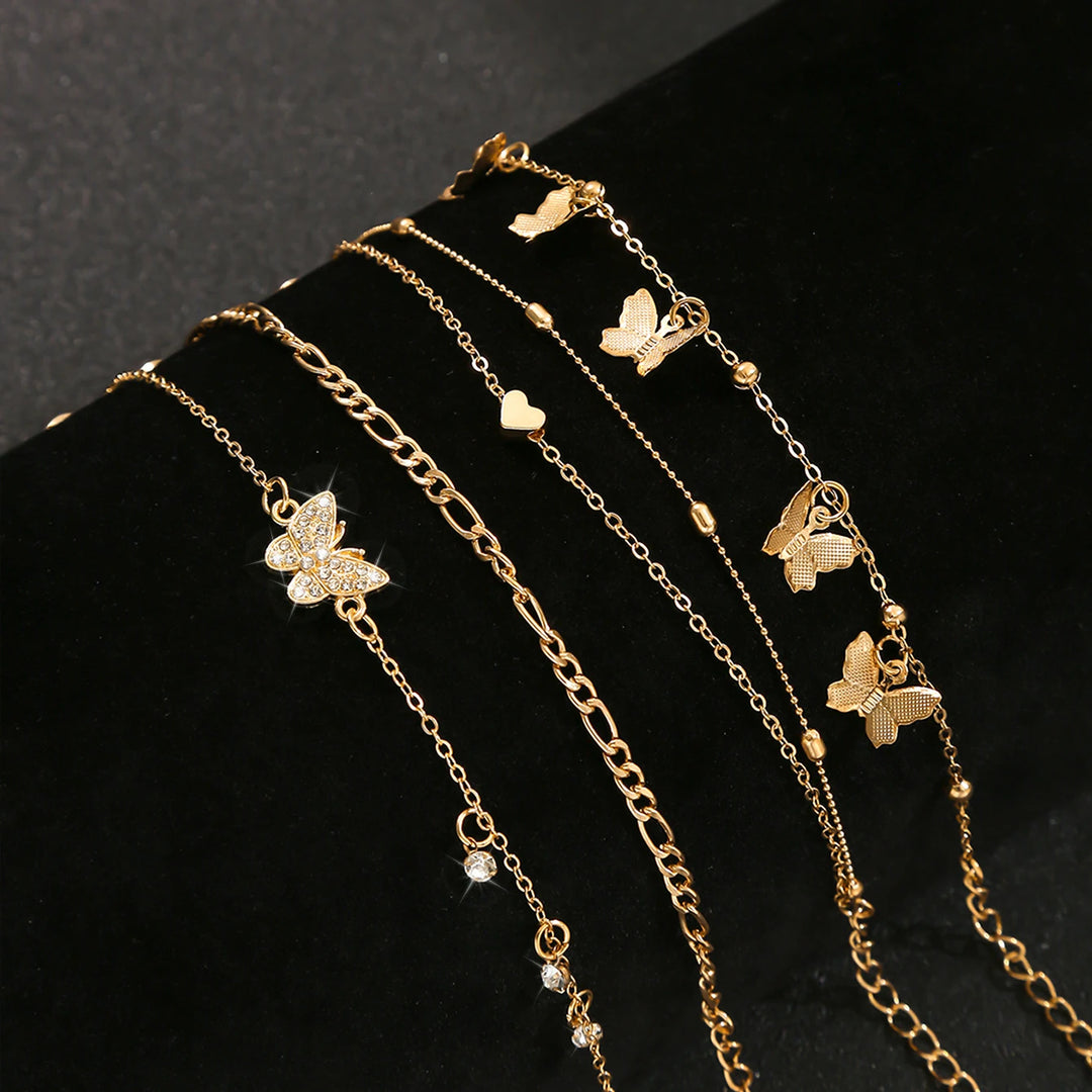 Papillon Anklet Stack