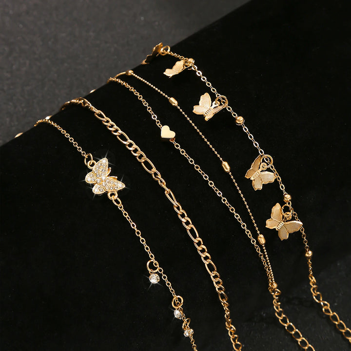Papillon Anklet Stack