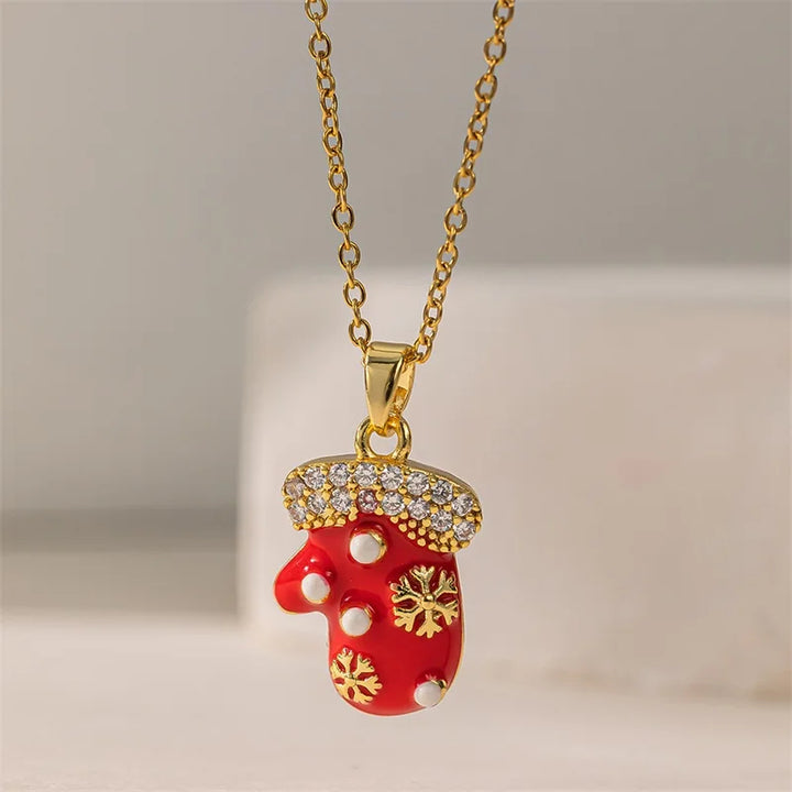 Golden Noel Charm Necklace