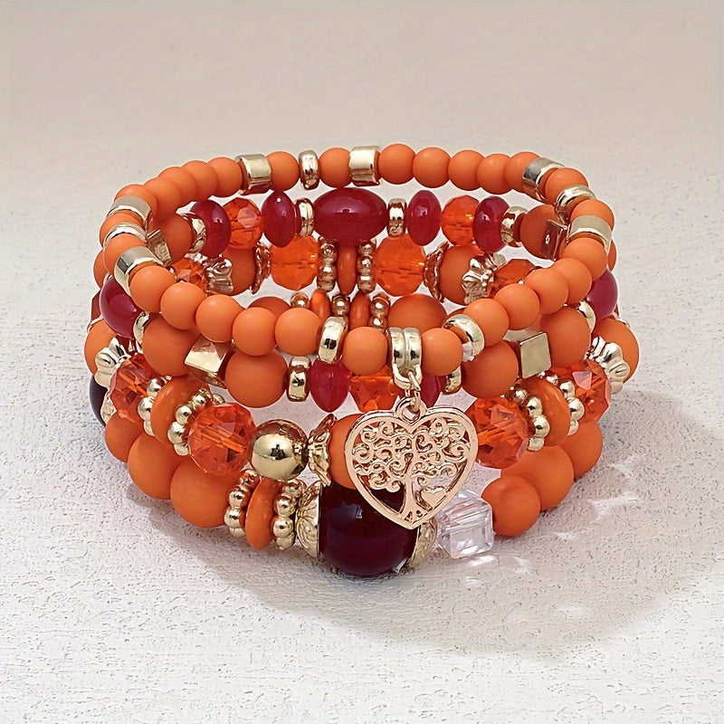 Boho Heart Stack Bracelet