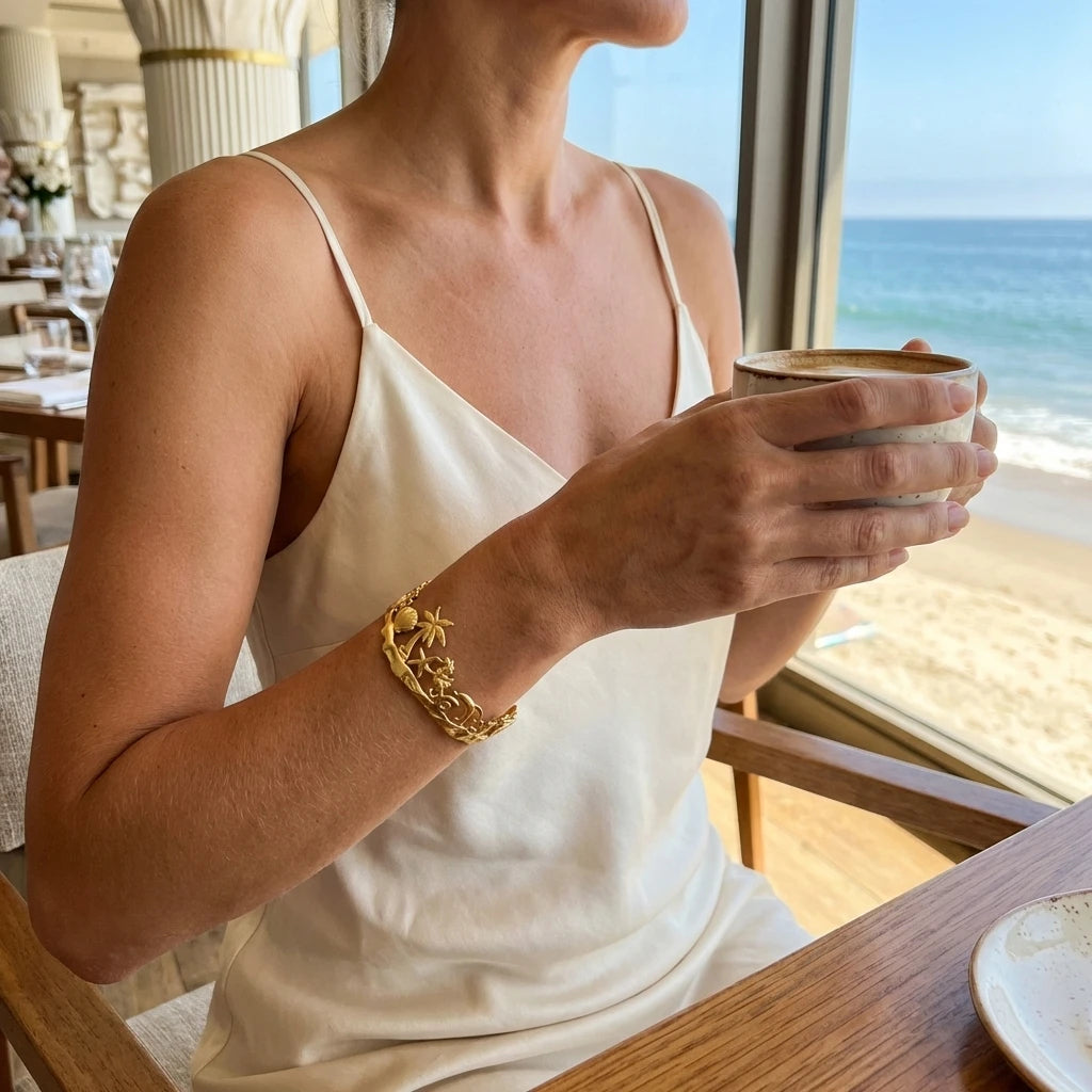 Isla Gold Cuff Bracelet
