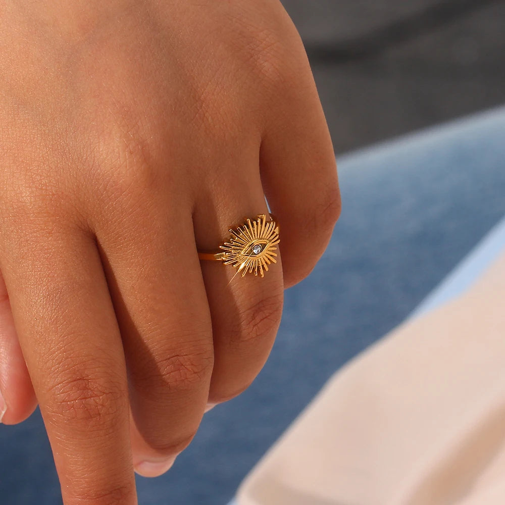 All Seeing Gold Ring