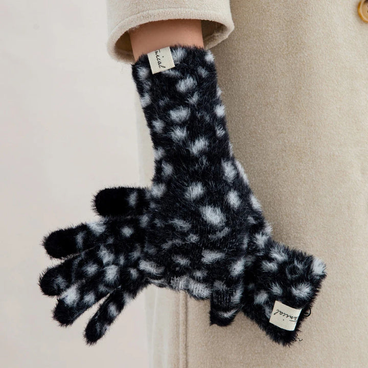 Maison Leopard Gloves