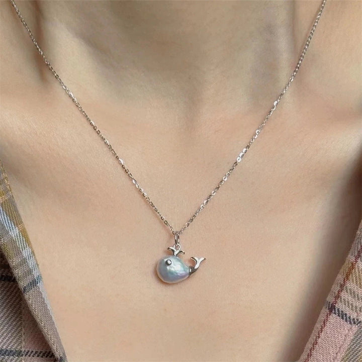 Moonlit Whale Necklace & Earring Set