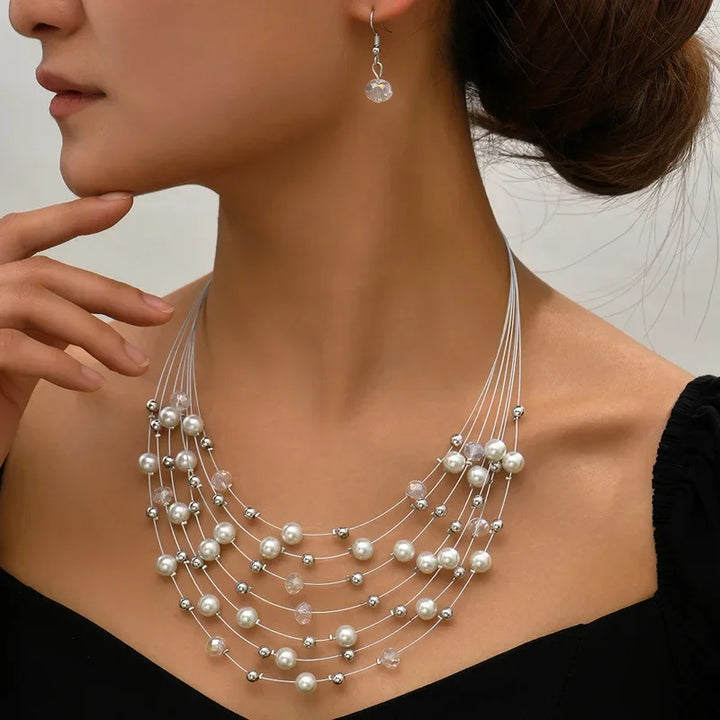 Carnival Pearl Layer Necklace
