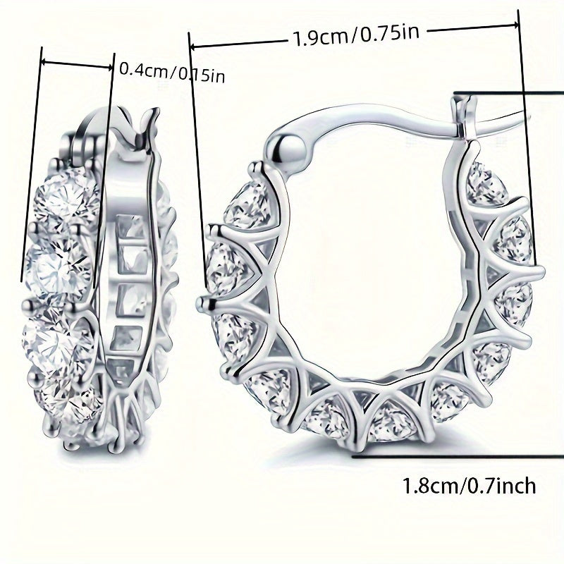 Crown Crystal Hoops