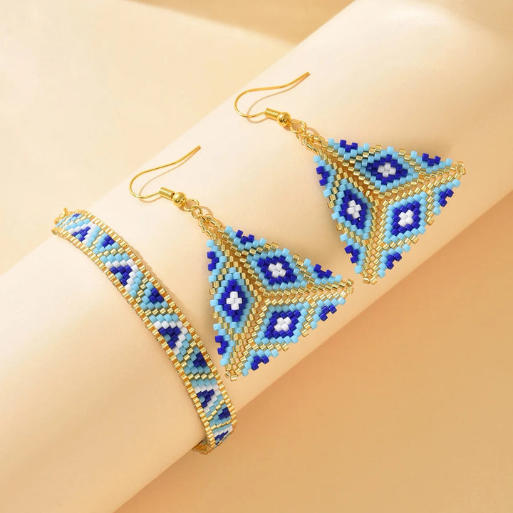 Nazar Earring & Bracelet Set