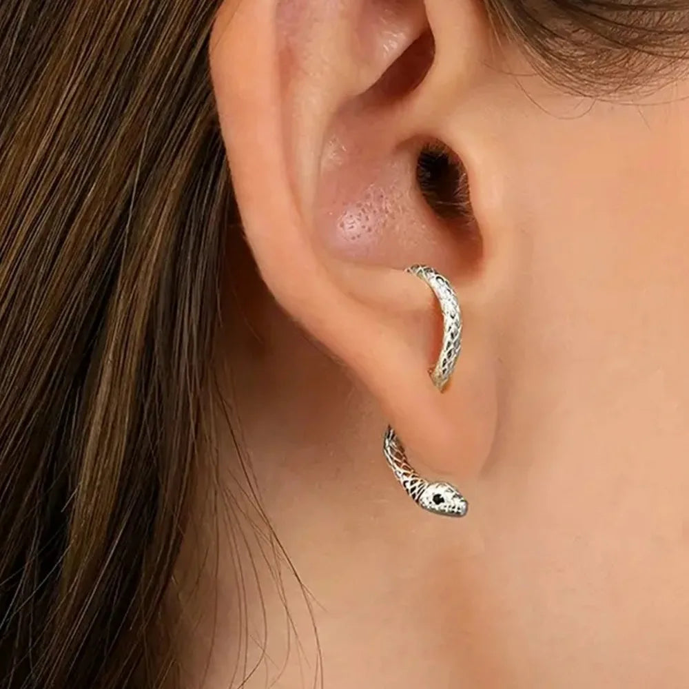 Serpent Curve Stud Earrings