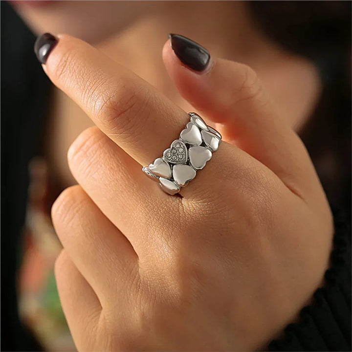 Mosaic Hearts Ring
