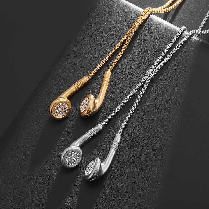 Interlude Crystal Earbud Necklace
