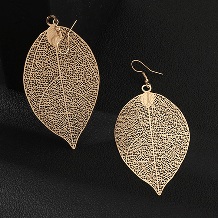 Lattice Leaf Earrings