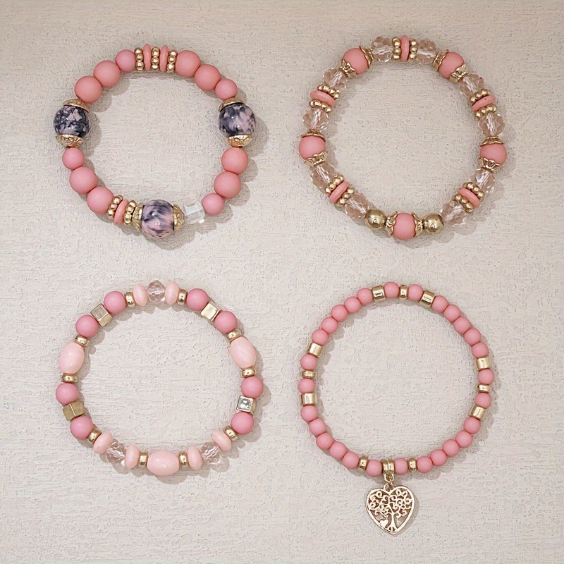 Boho Heart Stack Bracelet