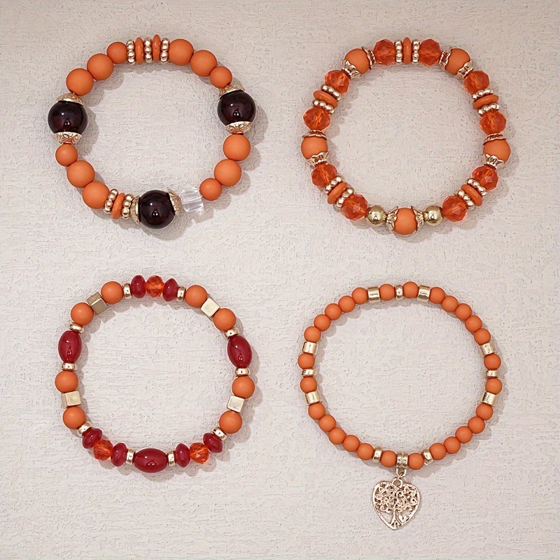 Boho Heart Stack Bracelet