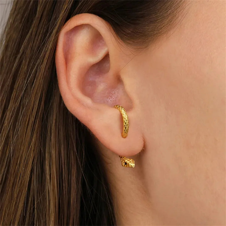 Serpent Curve Stud Earrings
