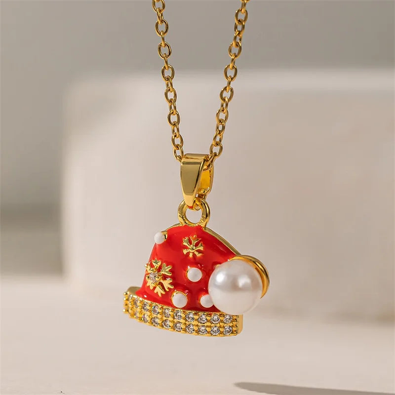 Golden Noel Charm Necklace