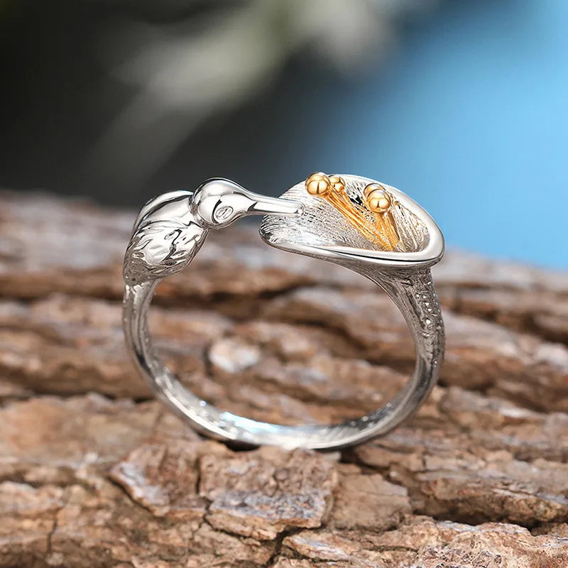 Hummingbird Lily Ring