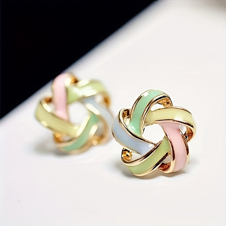 Spiral Ribbon Studs