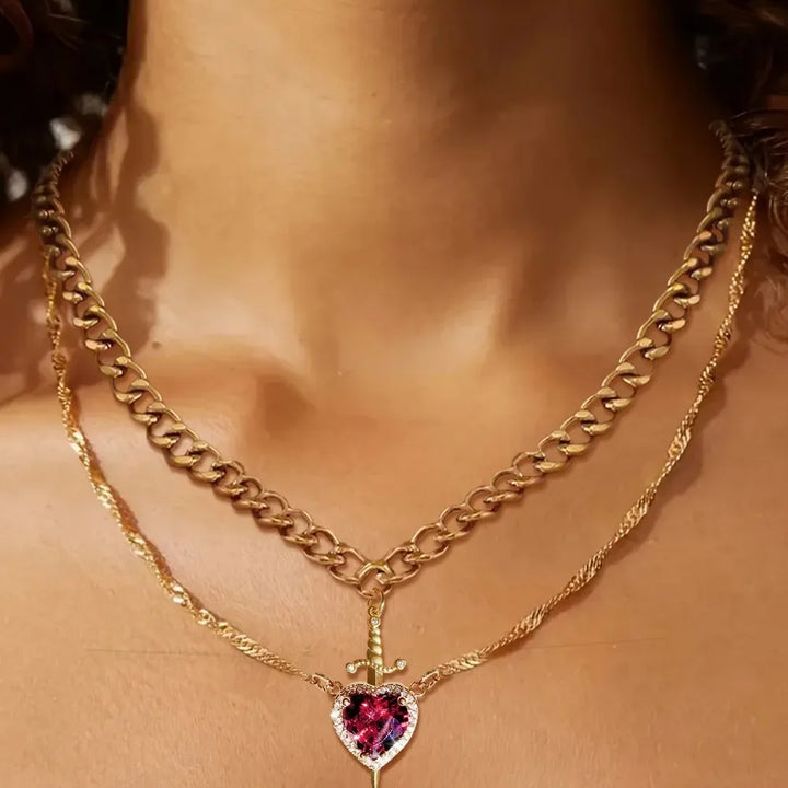 Velvet Dagger Necklace Set