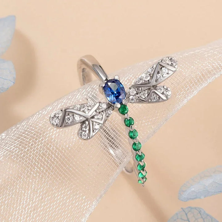 Emerald Trail Dragonfly Ring
