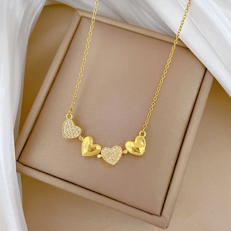 Lucky Clover Heart Necklace