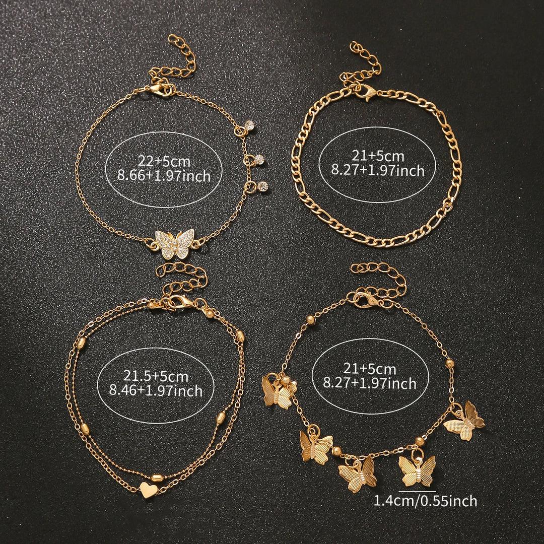 Papillon Anklet Stack