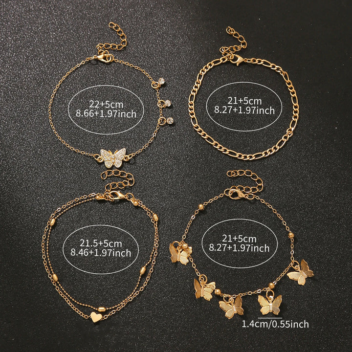 Papillon Anklet Stack
