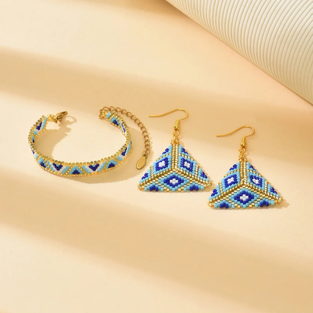 Nazar Earring & Bracelet Set