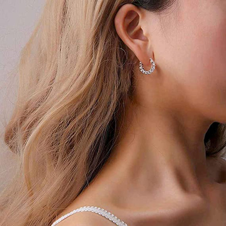 Crown Crystal Hoops