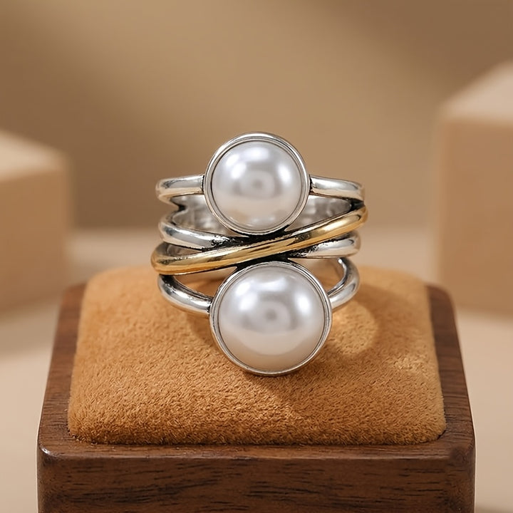 Twin Pearl Wrap Ring