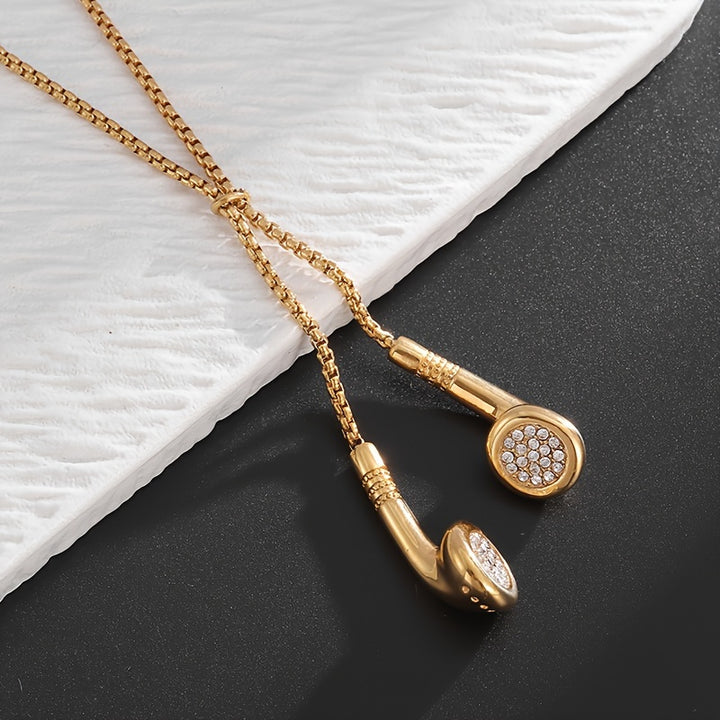 Interlude Crystal Earbud Necklace