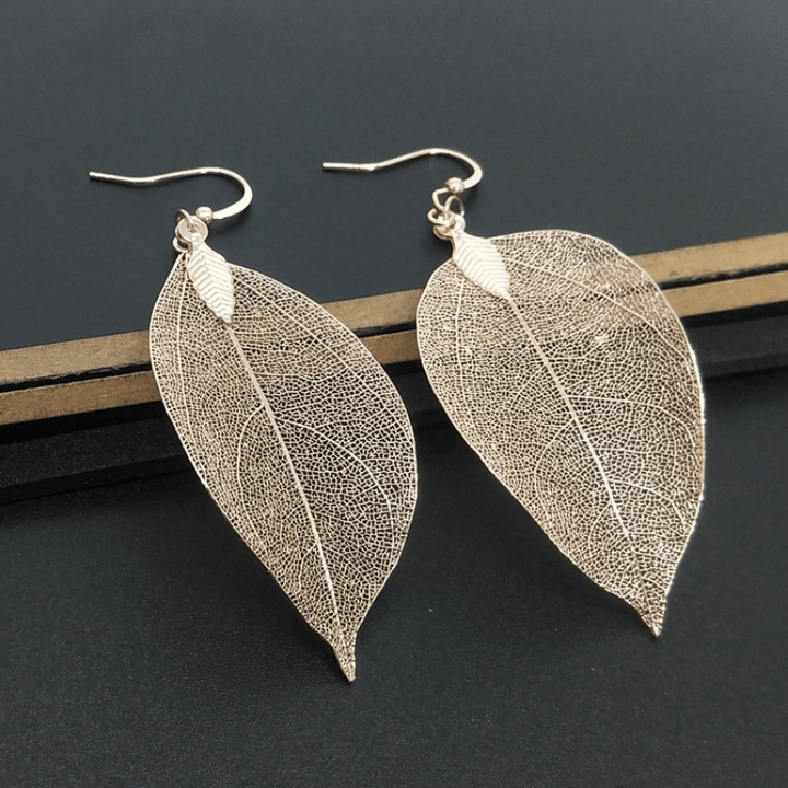 Lattice Leaf Earrings