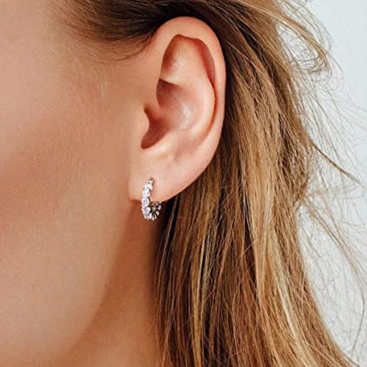 Crown Crystal Hoops