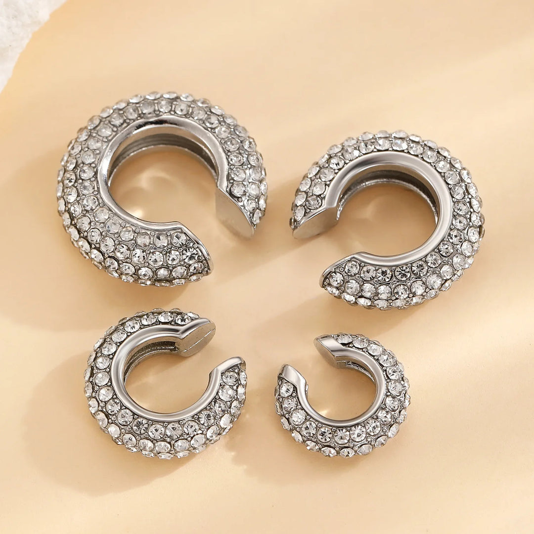 Elara Crystal Ear Cuff Set