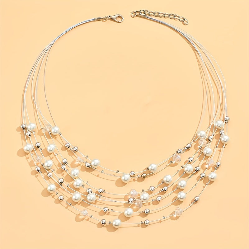 Carnival Pearl Layer Necklace