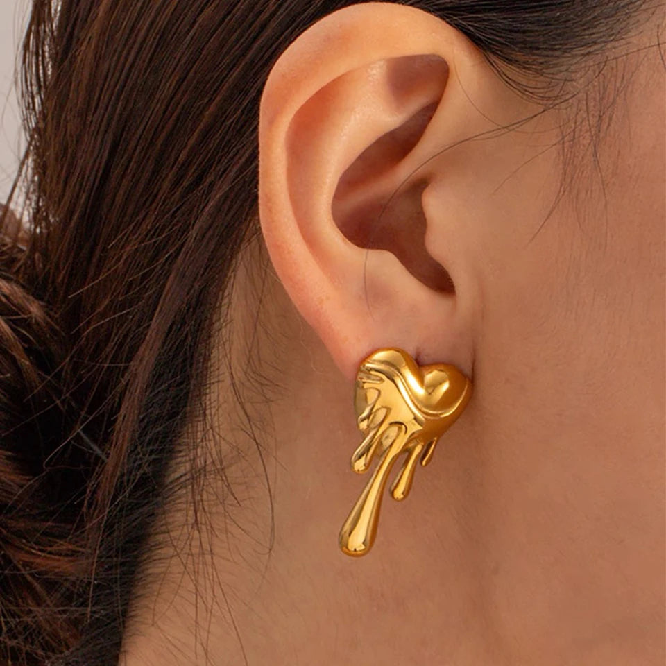 Melting Hearts Stud Earrings