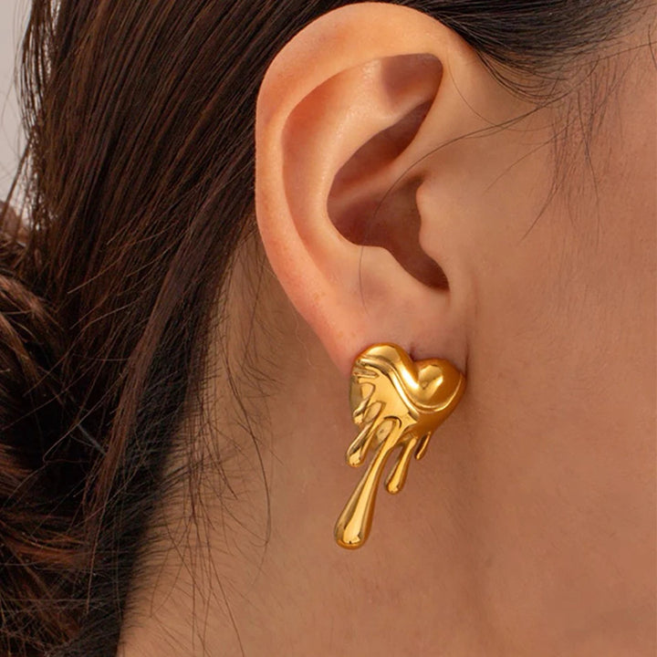 Melting Hearts Stud Earrings