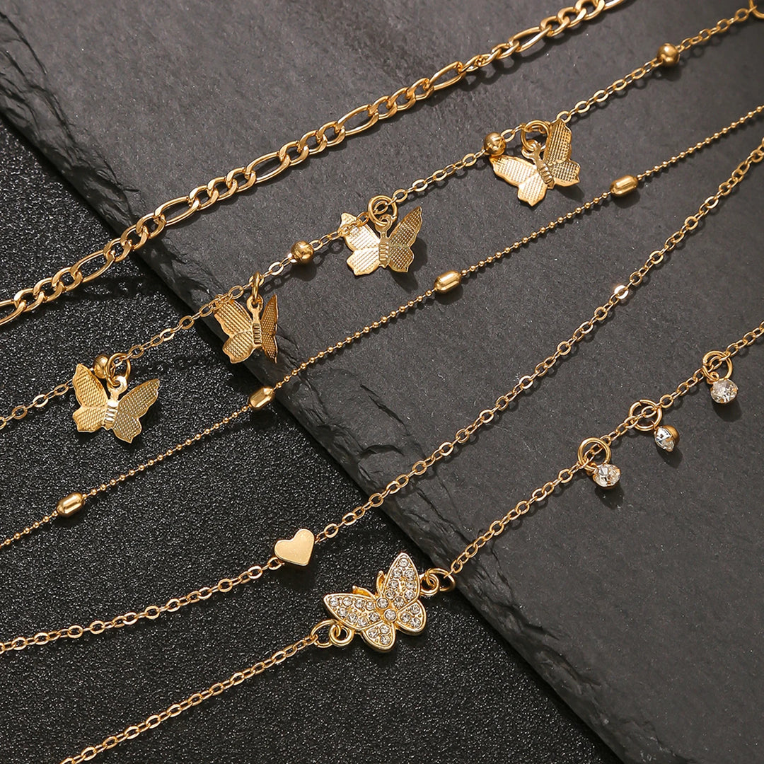 Papillon Anklet Stack