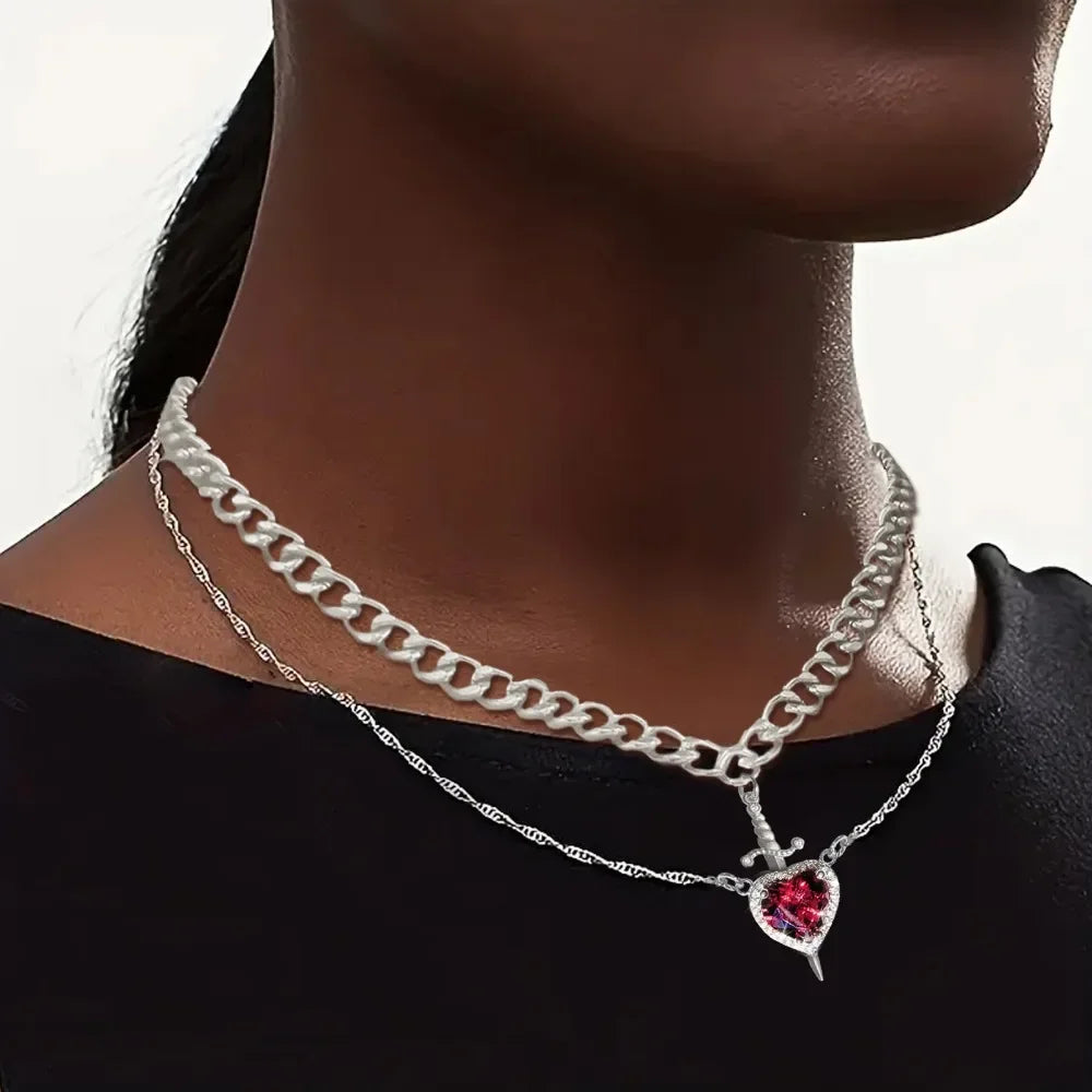 Velvet Dagger Necklace Set