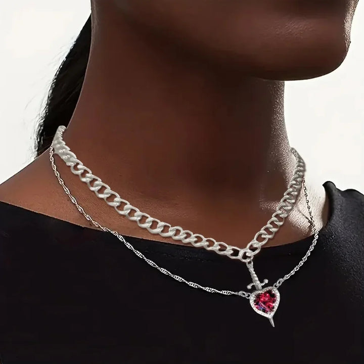 Velvet Dagger Necklace Set