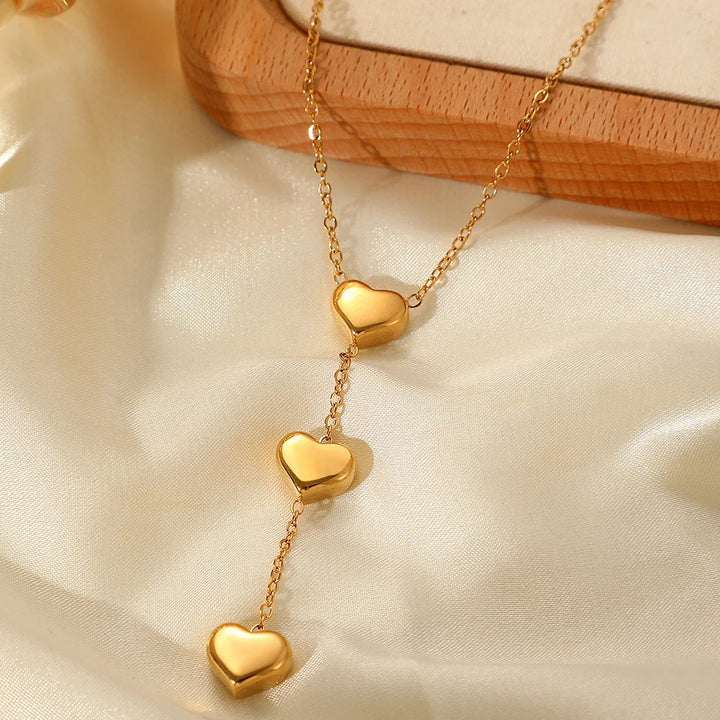 String of Hearts Necklace