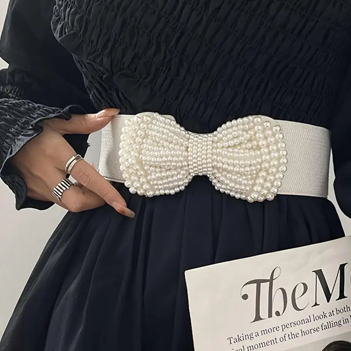 Pearl Bow Waist Belt