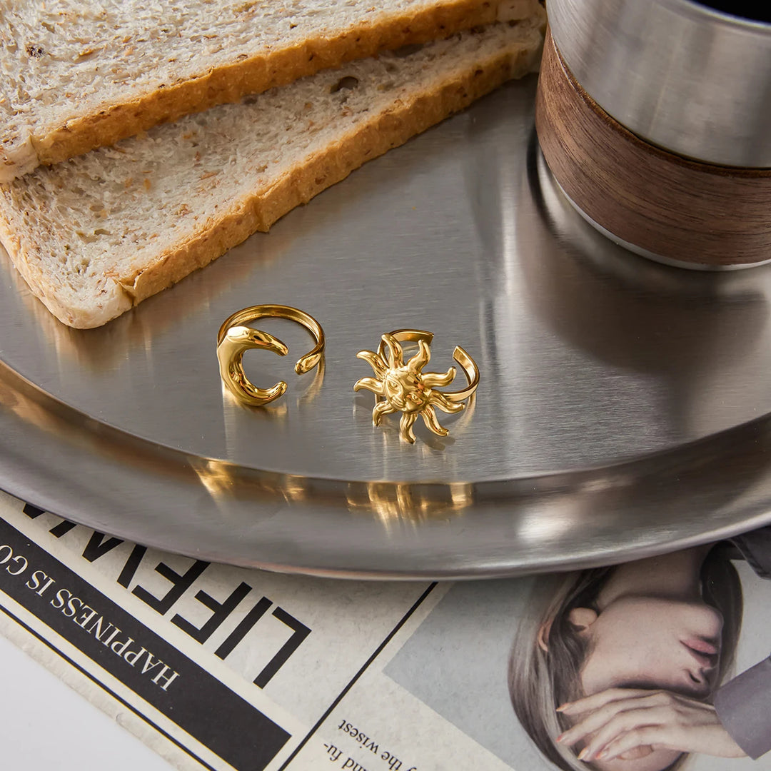 Sol & Luna Adjustable Ring