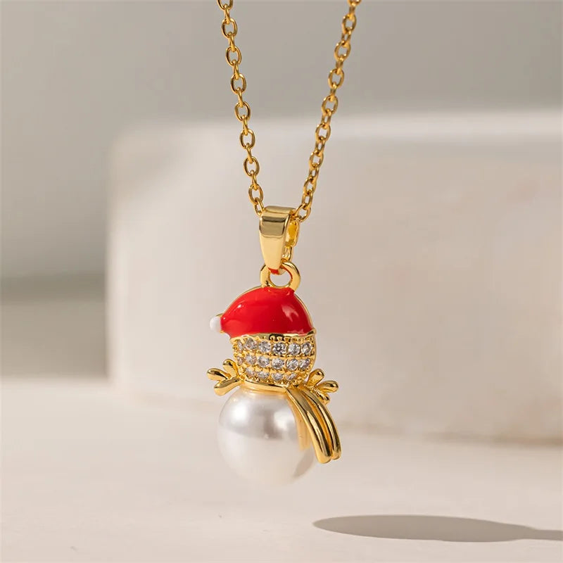 Golden Noel Charm Necklace