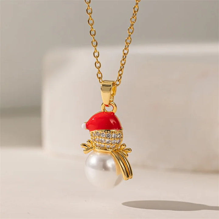 Golden Noel Charm Necklace